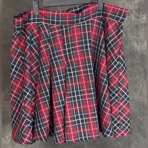 Torrid Red Plaid Skater Skirt | Size 2 (2X / 18-20) | Tartan A-Line Mini - Picture 4 of 7